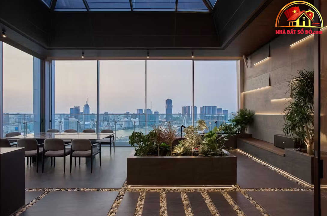 Penthouse hướng sông Sài Gòn: Phong cách nghỉ dưỡng và sự chuyển tiếp không gian vô hình- Ảnh 14.