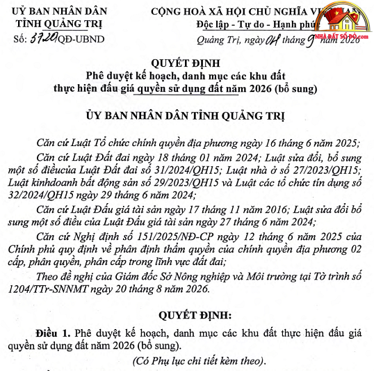 Quảng Trị bổ sung 6 khu đất đấu giá mới để xây khách sạn, khu du lịch- Ảnh 1.