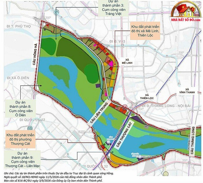 Phân Tích Quy Hoạch Đô Thị Sông Hồng 2026-2038 - Review Nhà Phố - Mua bán nhà phố - Reviewnhapho.com