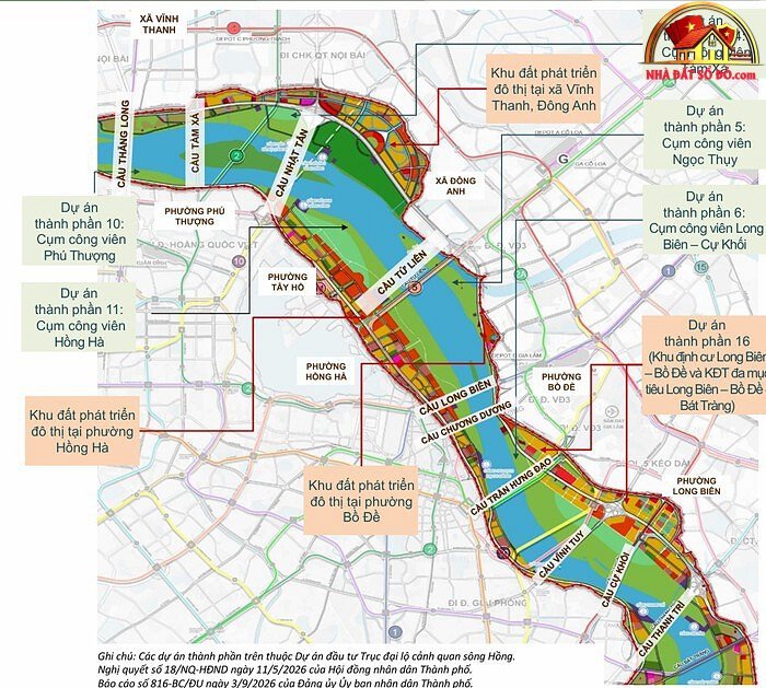 Phân Tích Quy Hoạch Đô Thị Sông Hồng 2026-2038 - Review Nhà Phố - Mua bán nhà phố - Reviewnhapho.com