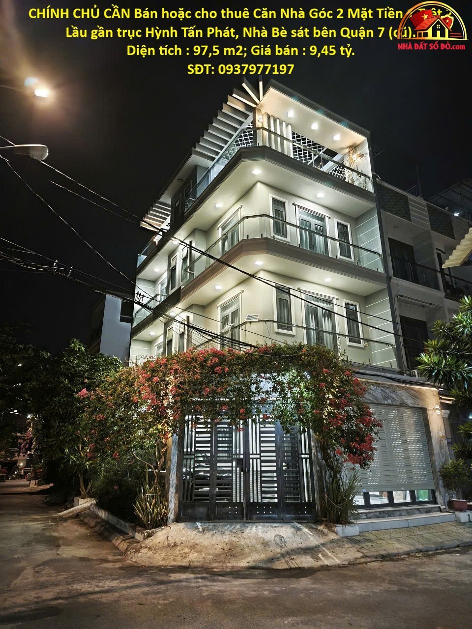 Cần bán nhà góc 2 mặt tiền 1 trệt 2 lầu, giá 9.45 tỷ – Đào Tông Nguyên – Nhà Bè – TP HCM – NHÀ ĐẤT BẤT ĐỘNG SẢN SỔ ĐỎ