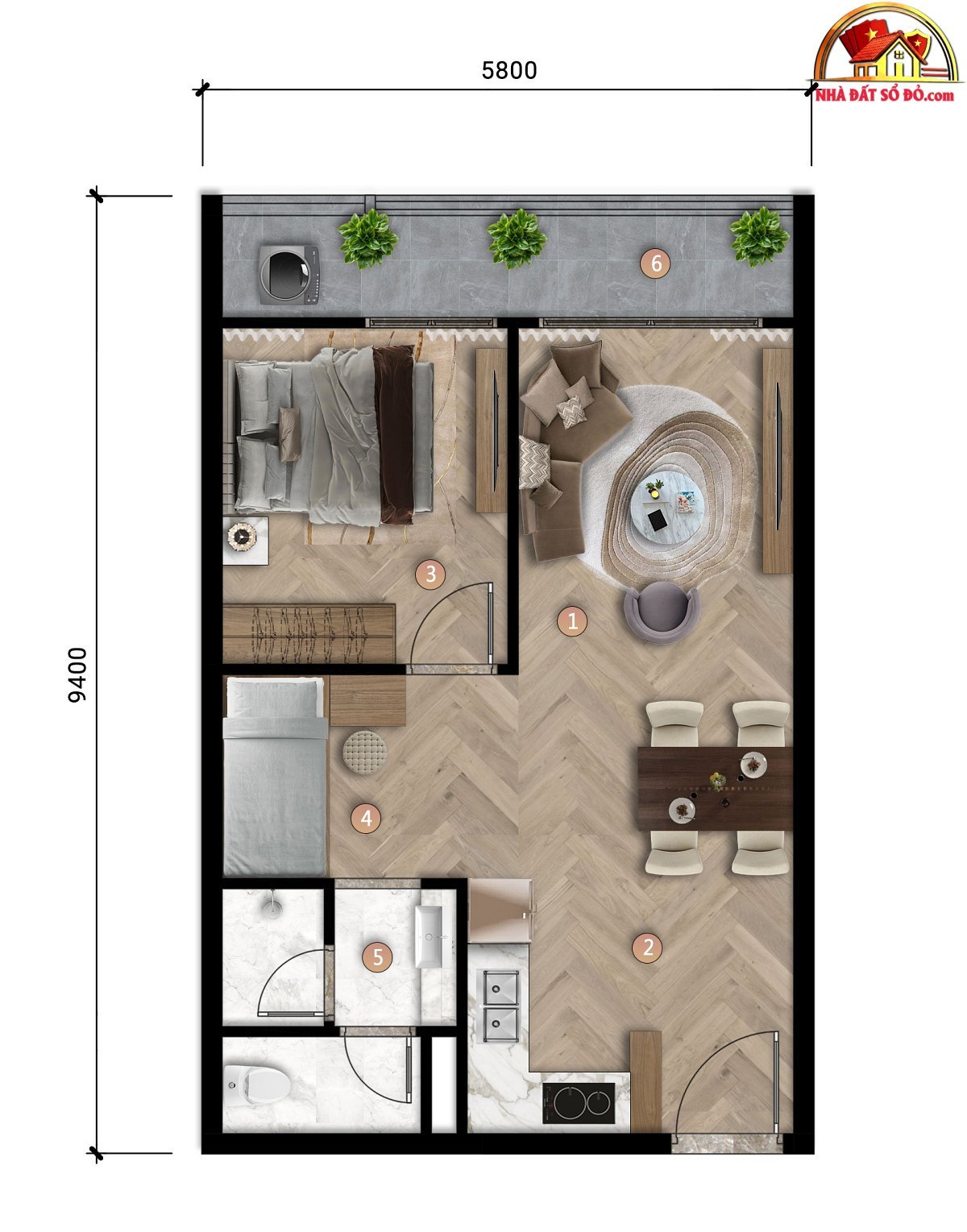Căn hộ 1PN tầng cao view thành phố tuyệt đẹp chỉ từ 2,681 tỷ – Mua bán nhà đất