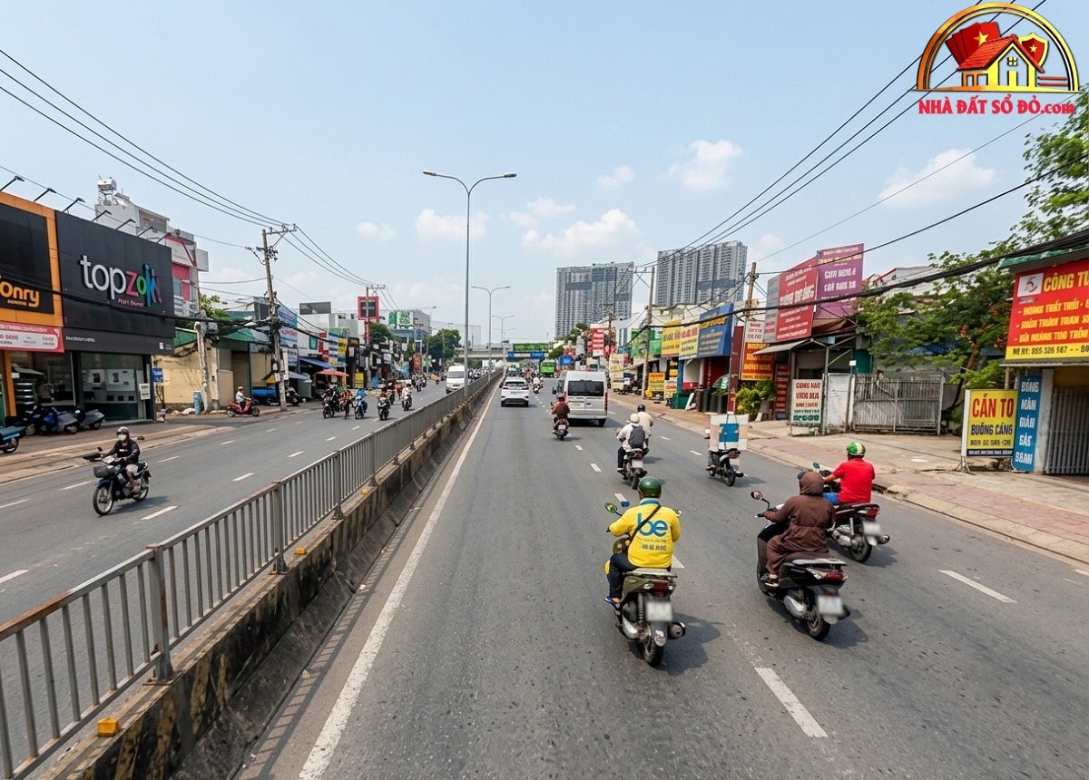 Nhà mặt tiền sổ đỏ Quốc Lộ 1K Linh Xuân TP.HCM, 110m2, giá 10,6 tỷ