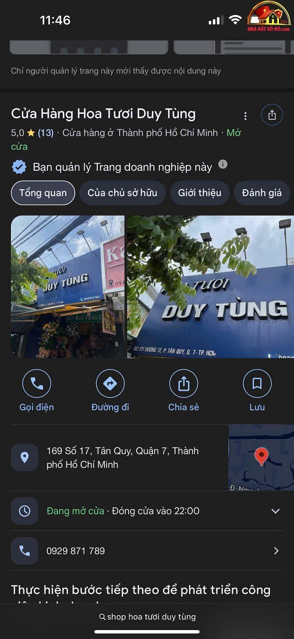 Sang nhượng shop hoa mặt tiền đường 17, quận 7 – 60 triệu – NHÀ ĐẤT BẤT ĐỘNG SẢN SỔ ĐỎ