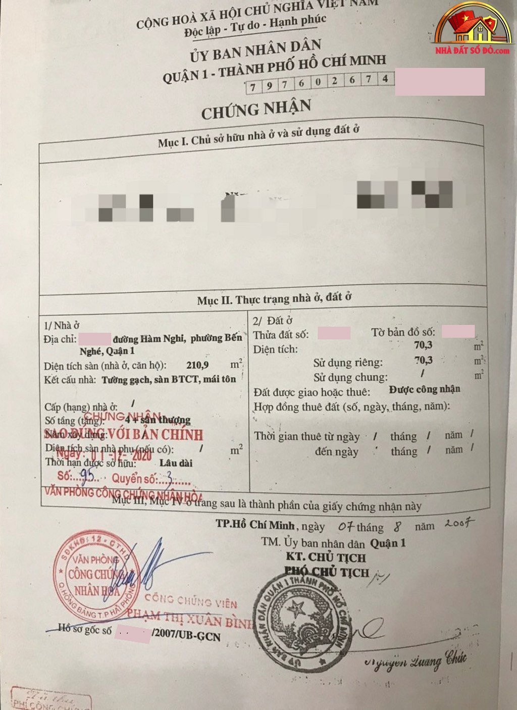 Bán gấp nhà hẻm rộng 8m thông Nguyễn Huệ, Quận 1 – 70m2 – 43 tỷ