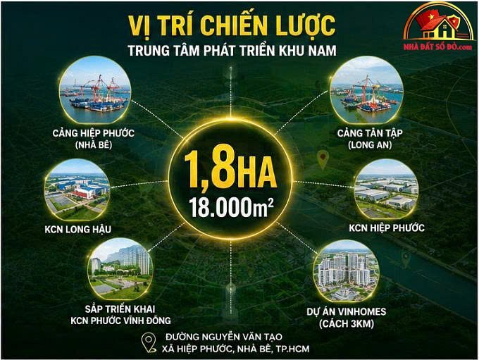 Đất 1,8ha Nguyễn Văn Tạo, Nhà Bè – Giá chỉ 5… – Cho thuê kho xưởng, đất trống Huyện Nhà Bè – TP Hồ Chí Minh giá 5 – 10 tr