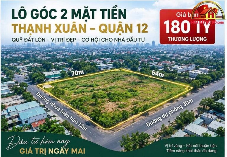 Bất động sản sổ đỏ Thạnh Xuân 2 mặt tiền 3900m2 gi… – Bán nhà phân lô, liền kề Quận 12 – TP Hồ Chí Minh giá Trên 80 tỷ