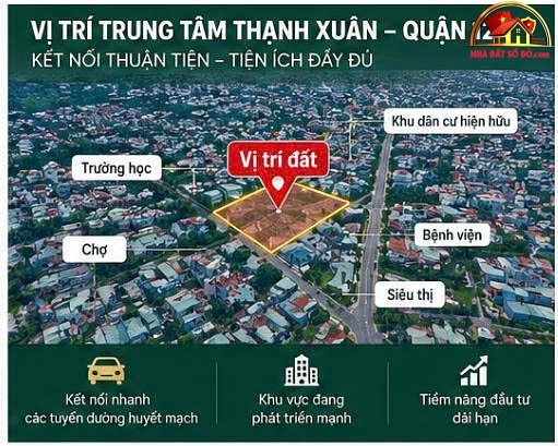 Nhà đất sổ đỏ Thạnh Xuân Quận 12 – Lô góc 2 mặt tiền 3900m2 giá 180 tỷ