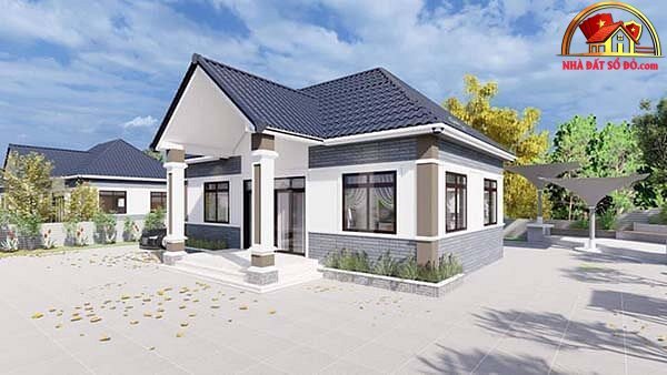 Nhà cấp 4 mái Thái 3 phòng ngủ đẹp như mơ, ai cũng ước ao - Ảnh 2.