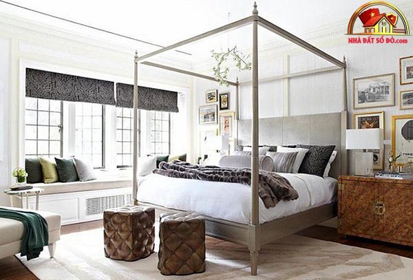 Cách bố trí giường lớn cho phòng ngủ nhỏ - Ảnh 3. Cách bố trí giường lớn cho phòng ngủ nhỏ - Ảnh 3.
