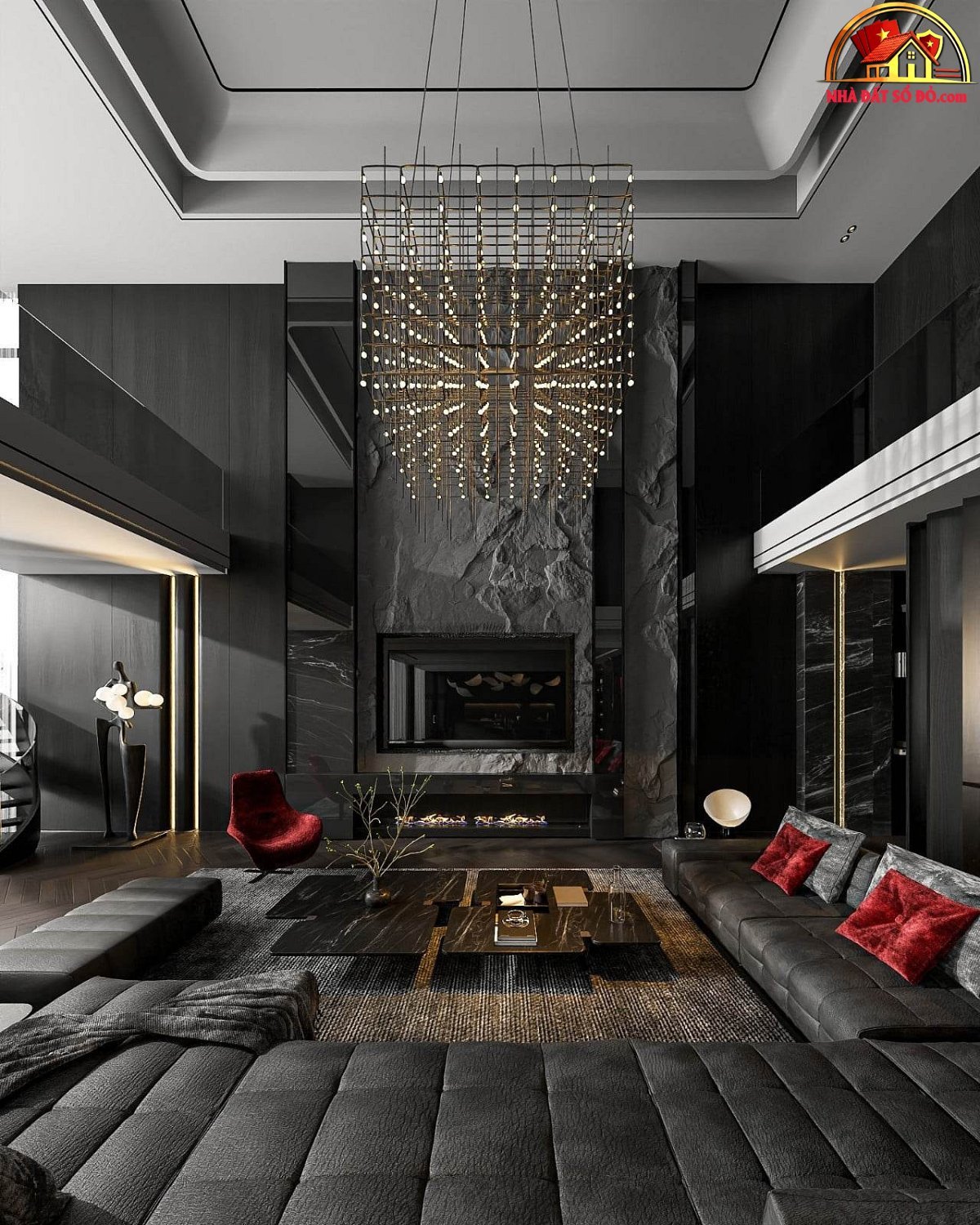 Biệt thự đen huyền bí rộng 650m2 ở Sài Gòn, mang đậm tính nghệ thuật - Ảnh 11.