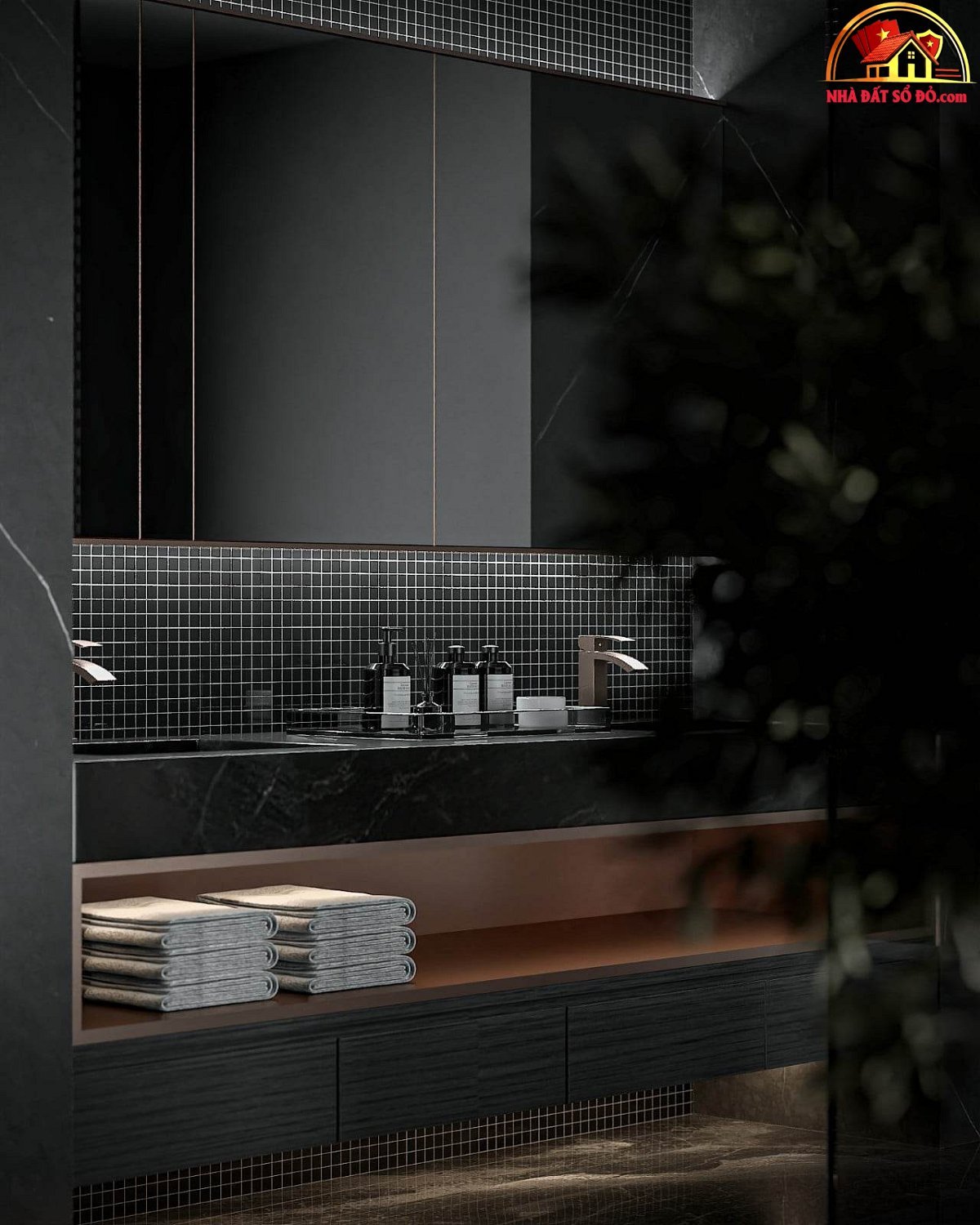 Biệt thự đen huyền bí rộng 650m2 ở Sài Gòn, mang đậm tính nghệ thuật - Ảnh 9.