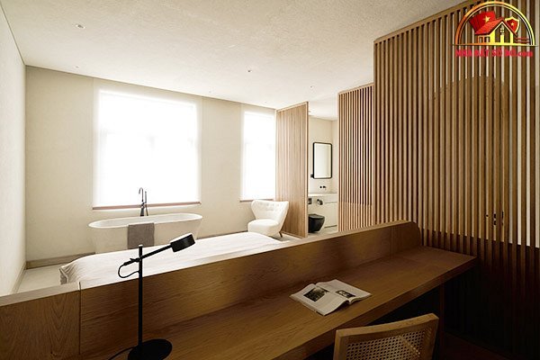 Căn hộ tối giản với nội thất gỗ, vải tái chế - Ảnh 7. Căn hộ tối giản với nội thất gỗ, vải tái chế - Ảnh 7.