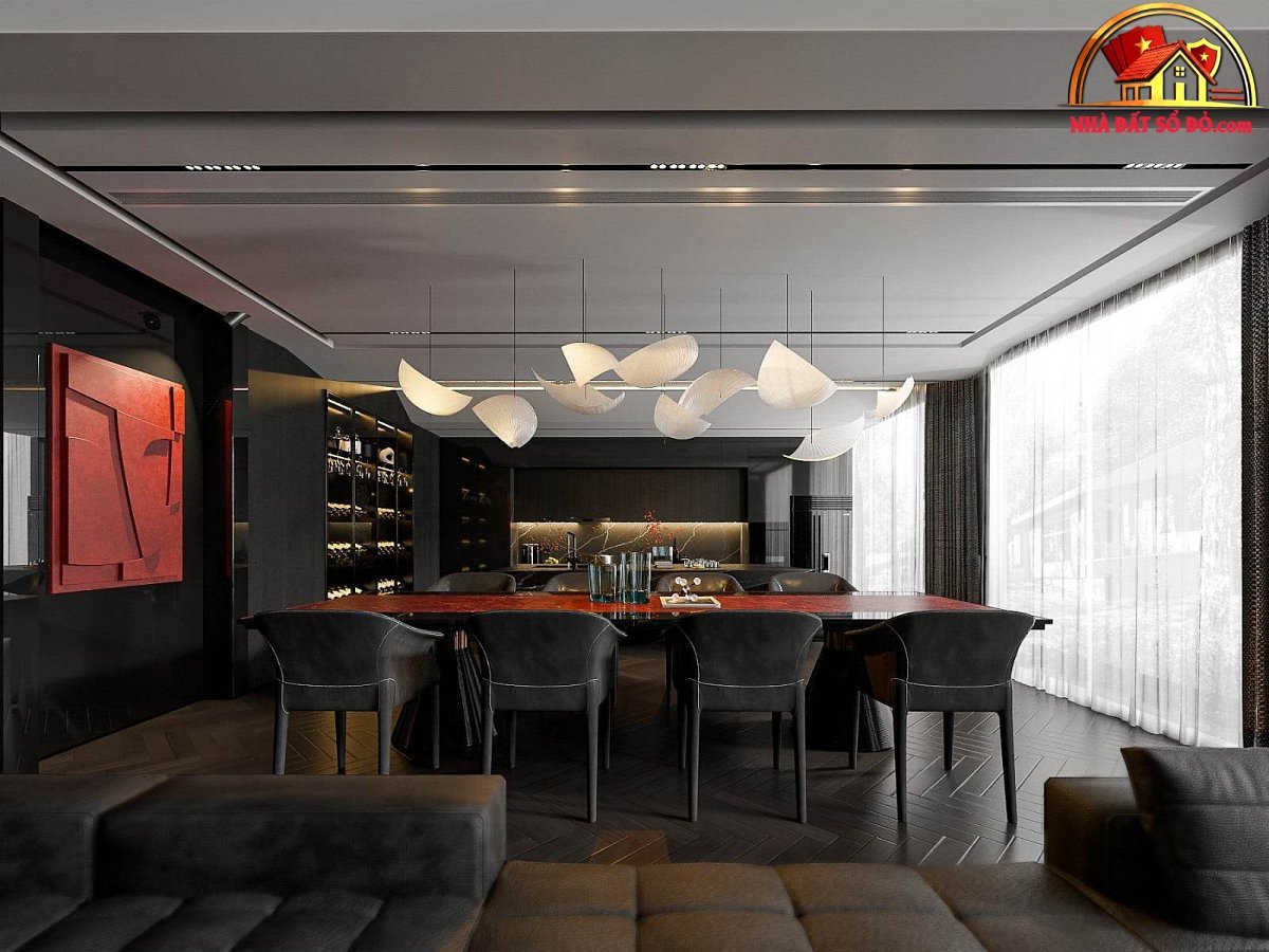Biệt thự đen huyền bí rộng 650m2 ở Sài Gòn, mang đậm tính nghệ thuật - Ảnh 6.