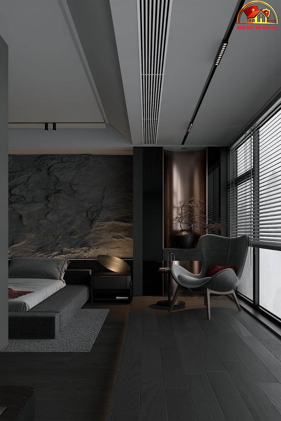 Biệt thự đen huyền bí rộng 650m2 ở Sài Gòn, mang đậm tính nghệ thuật - Ảnh 2.