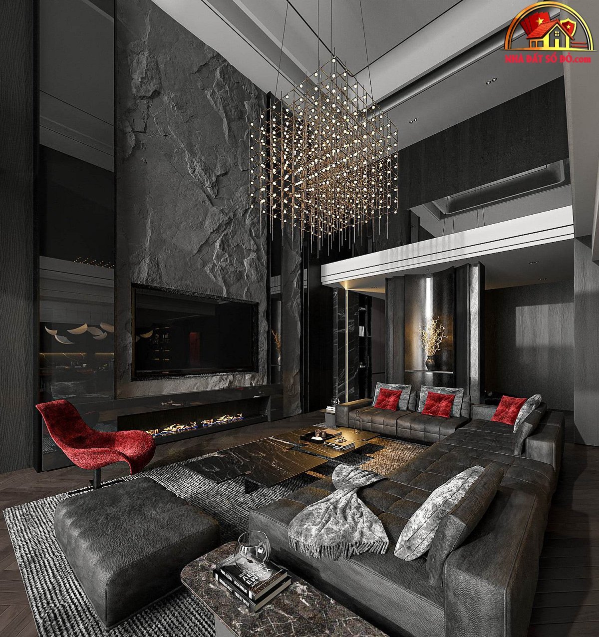 Biệt thự đen huyền bí rộng 650m2 ở Sài Gòn, mang đậm tính nghệ thuật - Ảnh 1.