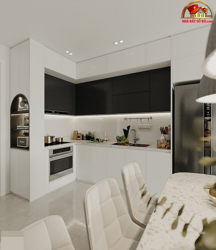 Căn hộ chỉ dùng 2 màu đen và trắng ở Hà Nội vẫn sang, xịn đến bất ngờ - Ảnh 5. Căn hộ chỉ dùng 2 màu đen và trắng ở Hà Nội vẫn sang, xịn đến bất ngờ - Ảnh 5.