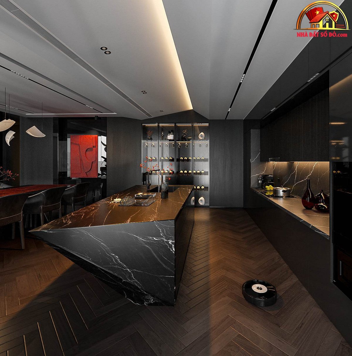 Biệt thự đen huyền bí rộng 650m2 ở Sài Gòn, mang đậm tính nghệ thuật - Ảnh 18.